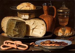 Clara Peeters, Still Life with Cheese, Almonds and Bread