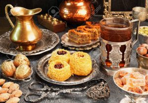 Large set of Eastern, Arab, Turkish sweets