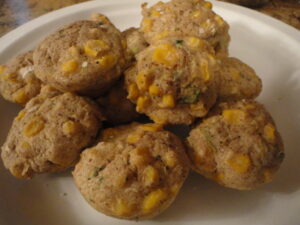 Baked Jamaican Corn Fritters