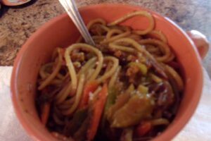 Jamaican Curry Noodles
